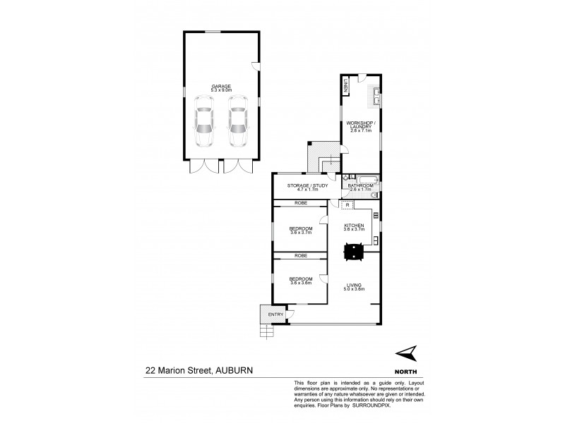 22 Marion St, Auburn NSW 2144 Floorplan