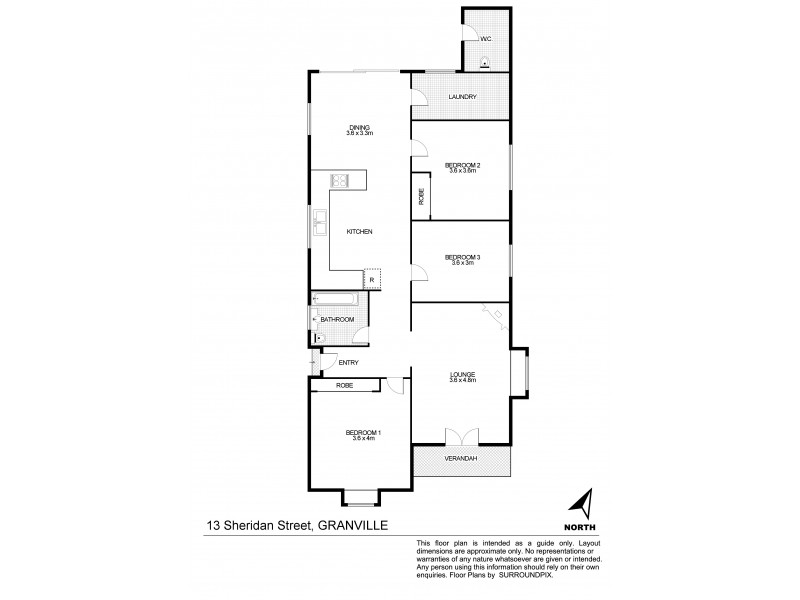13 Sheridan St, Granville NSW 2142 Floorplan