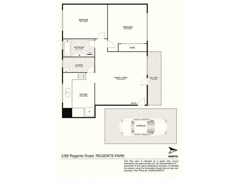 2/88 Regent Street, Regents Park NSW 2143 Floorplan