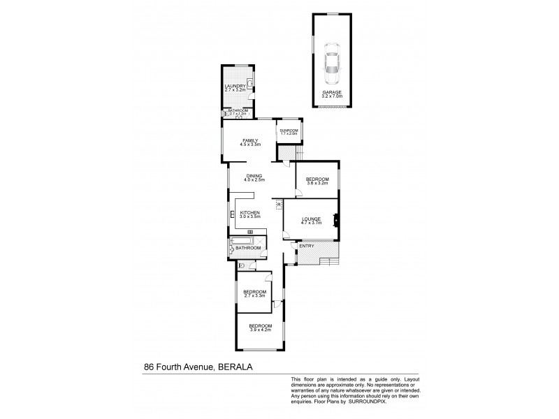 86 Fourth Avenue, Berala NSW 2141 Floorplan