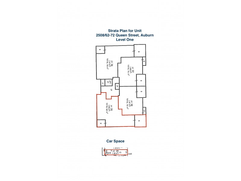2508/62-72 Queen Street, Auburn NSW 2144 Floorplan