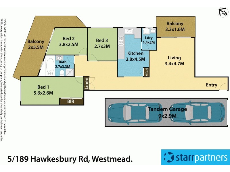 5/189 Hawkesbury Rd, Westmead NSW 2145 Floorplan