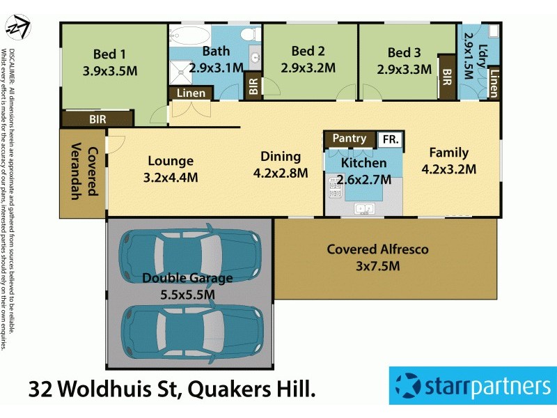32 Woldhuis Street, Quakers Hill NSW 2763 Floorplan