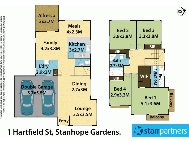 1 Hartfield Street, Stanhope Gardens NSW 2768 Floorplan