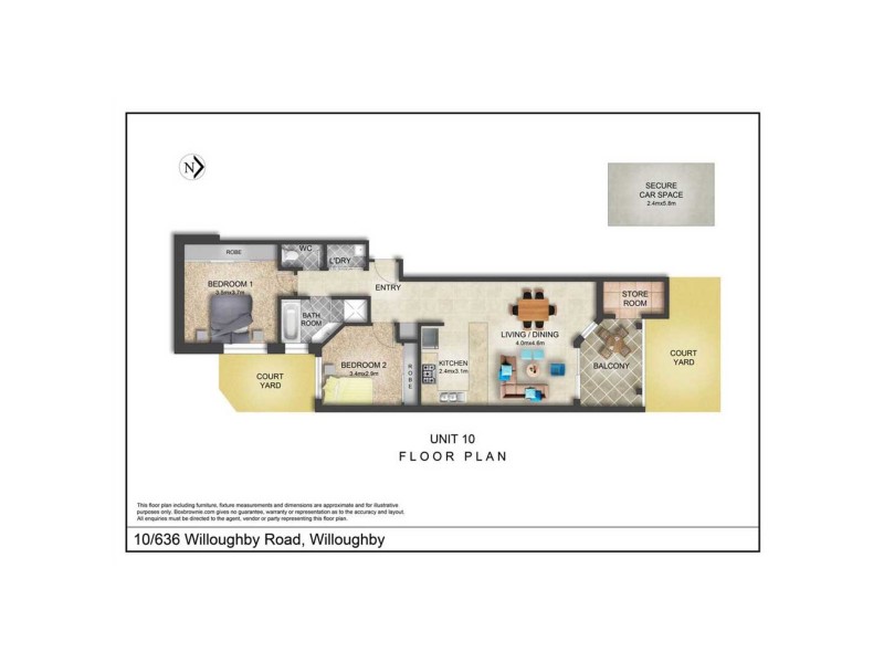 10/636 Willoughby Road, Willoughby NSW 2068 Floorplan