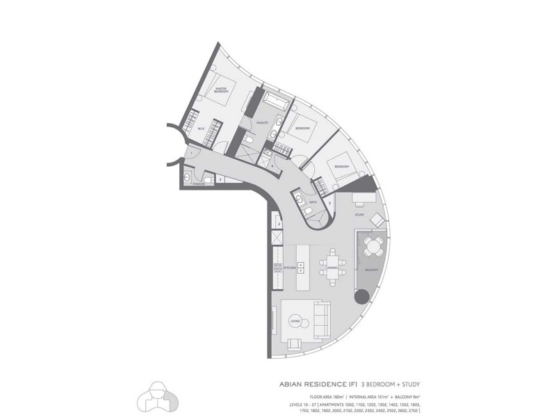 1402/140 Alice Street, Brisbane City QLD 4000 Floorplan