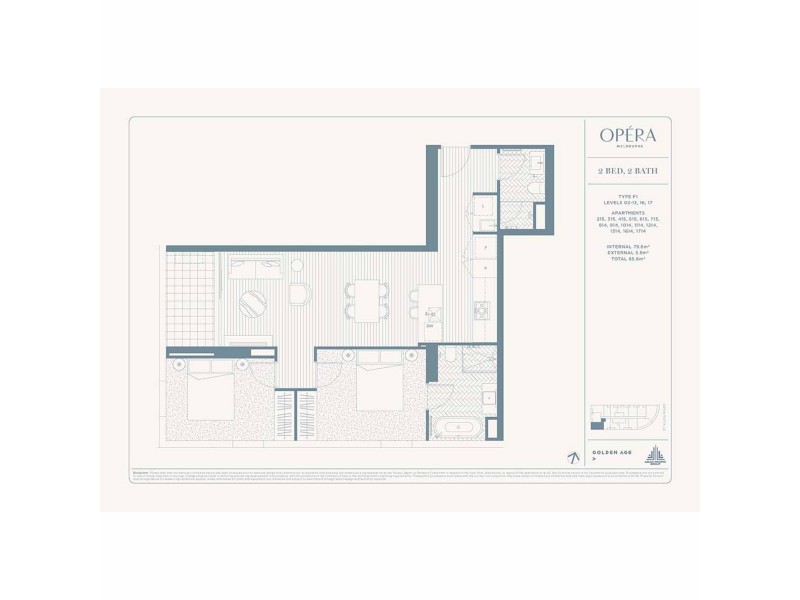 515/450 St Kilda Road, Melbourne VIC 3004 Floorplan