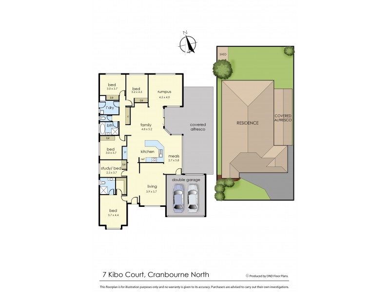 7 Kibo Court, Cranbourne North VIC 3977 Floorplan