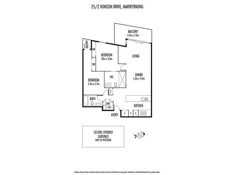 25/2 HORIZON DRIVE, Maribyrnong VIC 3032 Floorplan