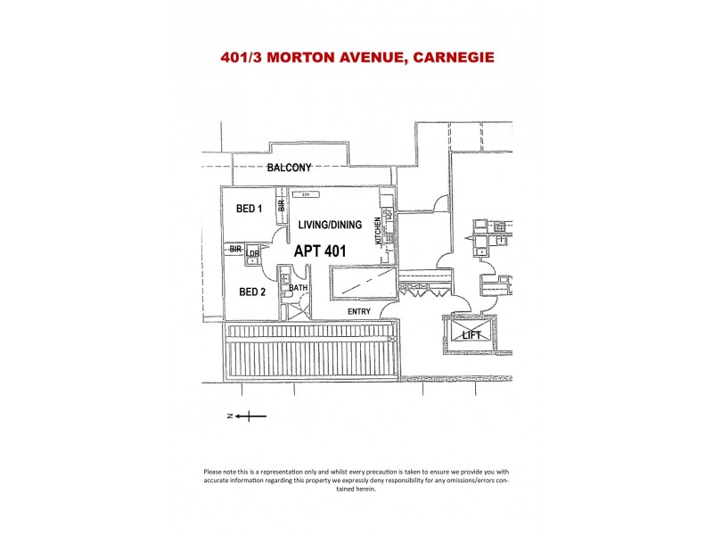 401/3 MORTON AVENUE, Carnegie VIC 3163 Floorplan