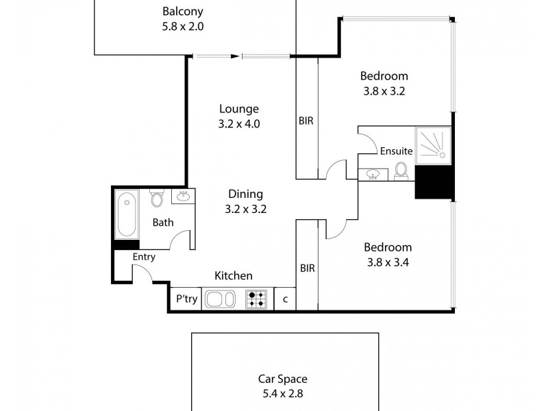 2103/135 City Road, Southbank VIC 3006 Floorplan