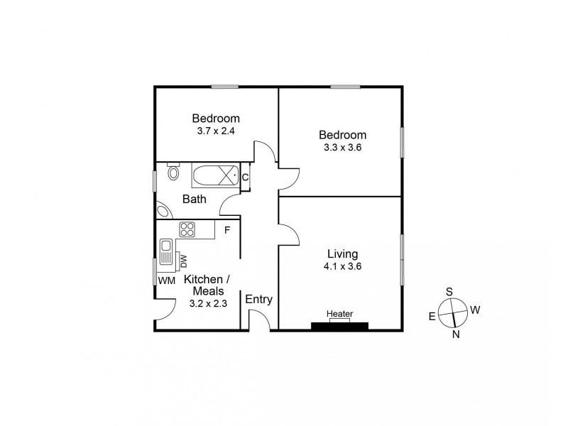 2/18 Duke Street, St Kilda VIC 3182 Floorplan