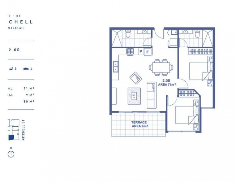 205/79 Mitchell Street, Bentleigh VIC 3204 Floorplan