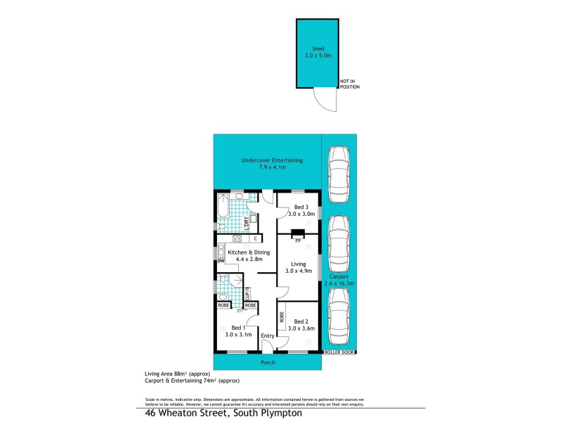 46 Wheaton Street, South Plympton SA 5038 Floorplan