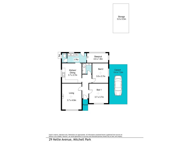 29 Nellie Avenue, Mitchell Park SA 5043 Floorplan