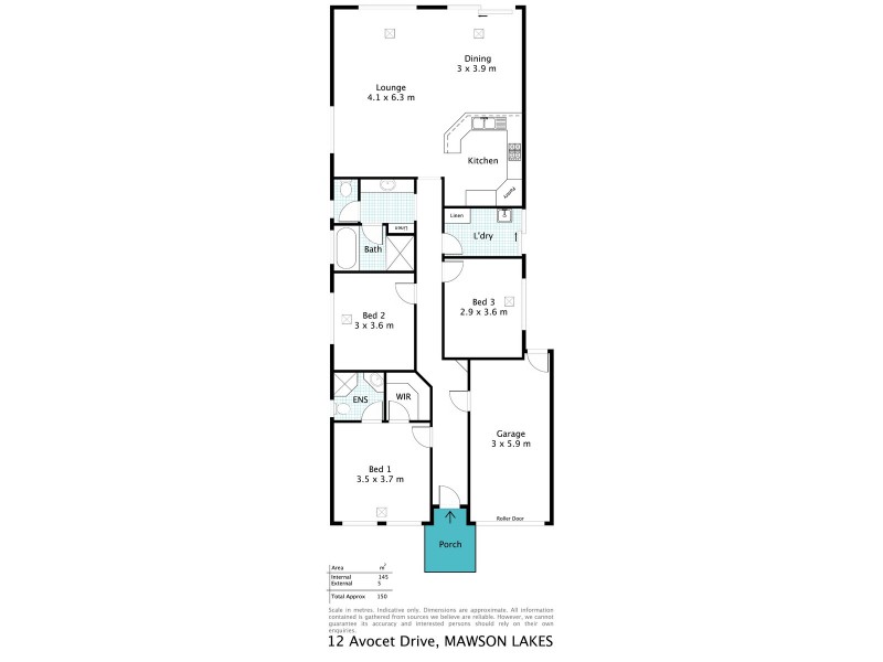 12 Avocet Drive, Mawson Lakes SA 5095 Floorplan