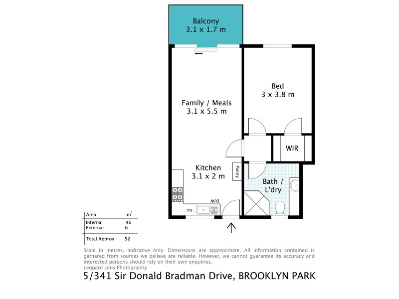 5/341 Sir Donald Bradman Drive, Brooklyn Park SA 5032 Floorplan