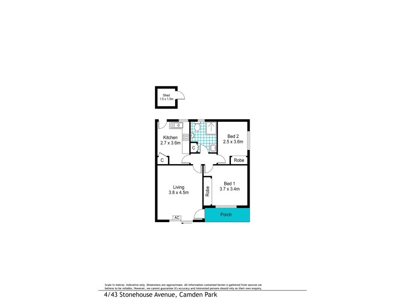4/43 Stonehouse Avenue, Camden Park SA 5038 Floorplan