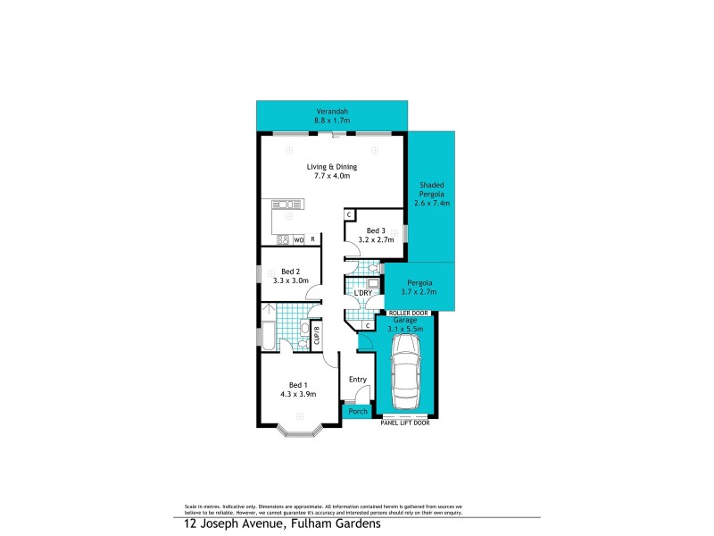 12 Joseph Avenue, Fulham Gardens SA 5024 Floorplan