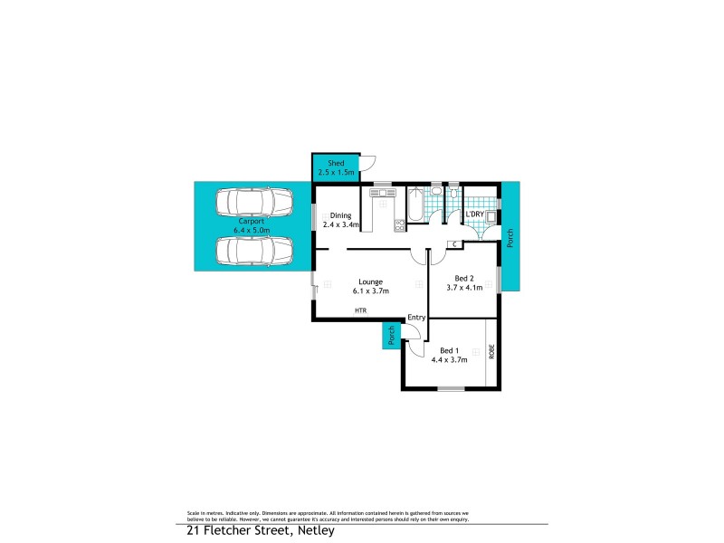 21 Fletcher Street, Netley SA 5037 Floorplan