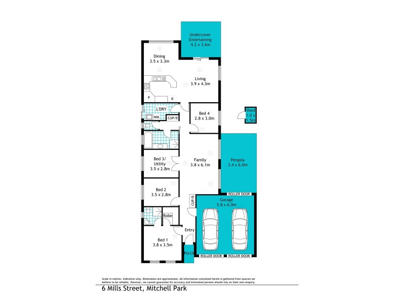 6 Mills Street, Mitchell Park SA 5043 Floorplan