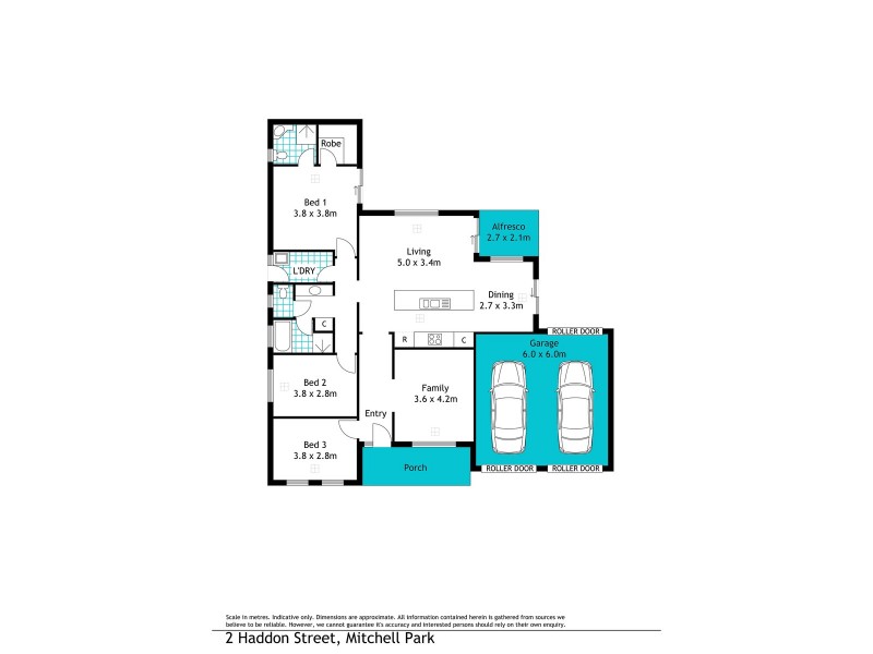 2 Haddon Street, Mitchell Park SA 5043 Floorplan