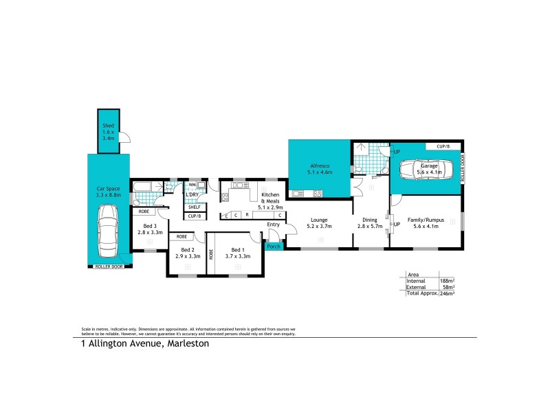 1 Allington Avenue, Marleston SA 5033 Floorplan