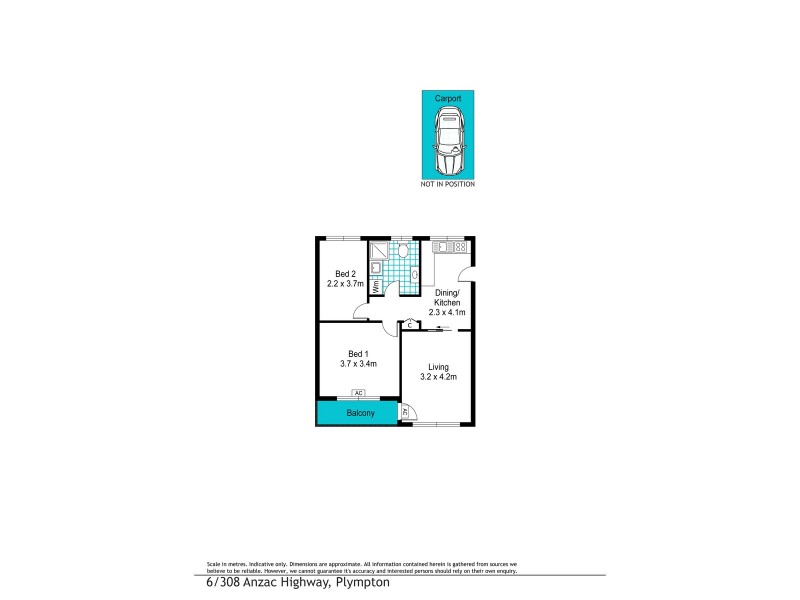 6/308 Anzac Highway, Plympton SA 5038 Floorplan