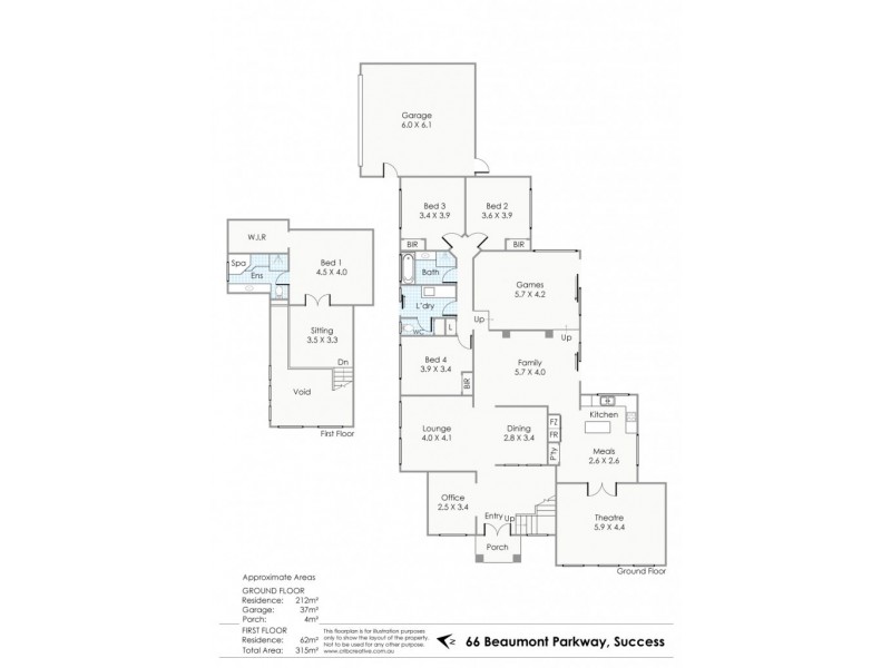 66 Beaumont Parkway, Success WA 6164 Floorplan