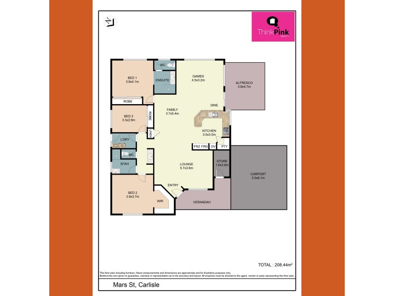 51A Mars Street, Carlisle WA 6101 Floorplan