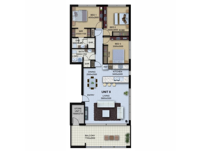 8/316 Hardey Road, Cloverdale WA 6105 Floorplan