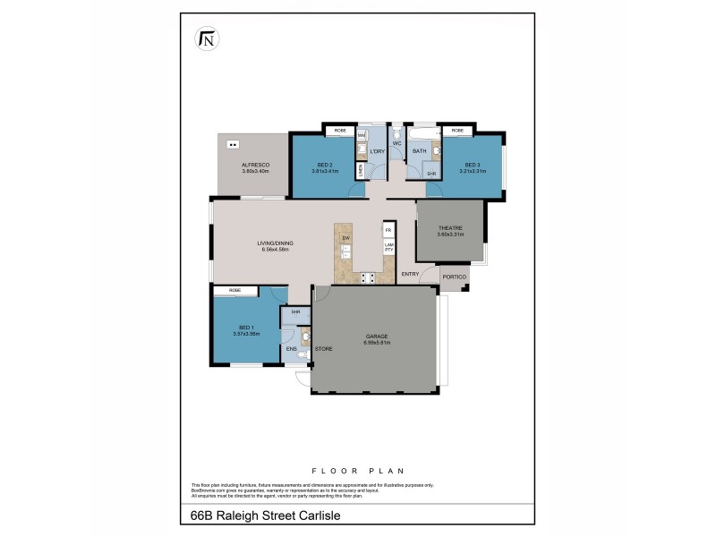 66B Raleigh Street, Carlisle WA 6101 Floorplan