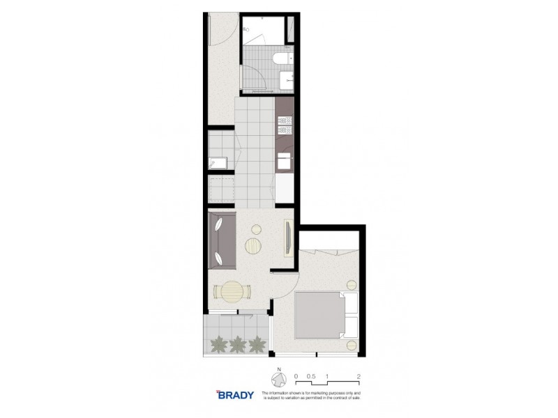 5109/500 Elizabeth Street, Melbourne VIC 3000 Floorplan