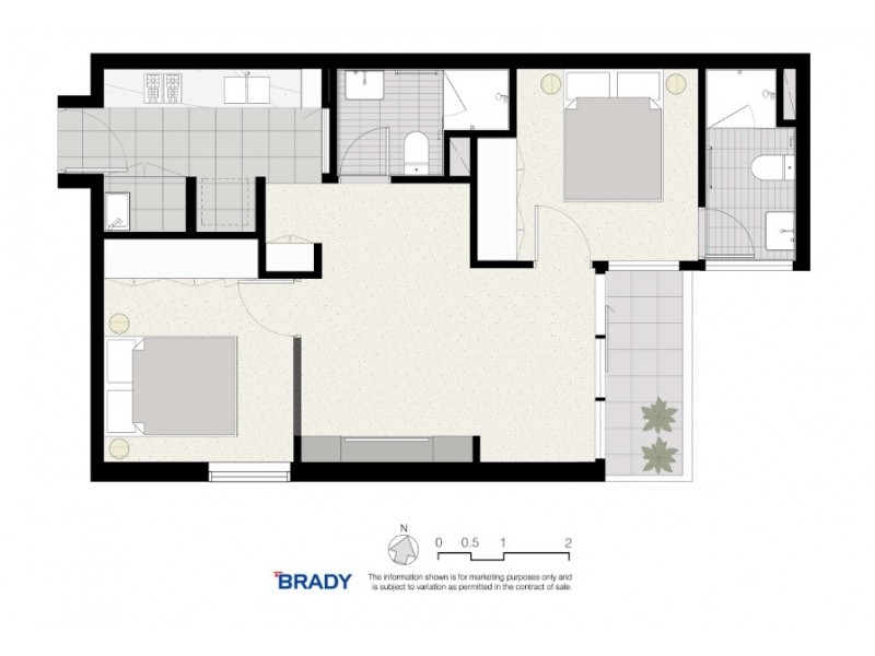 5307/500 Elizabeth Street, Melbourne VIC 3000 Floorplan