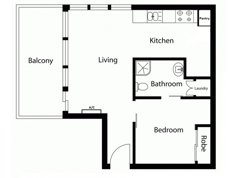 2302/28 Wills Street, Melbourne VIC 3000 Floorplan
