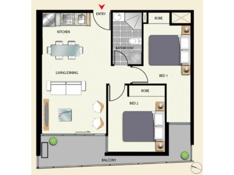 2207/380 Little Lonsdale Street, Melbourne VIC 3000 Floorplan