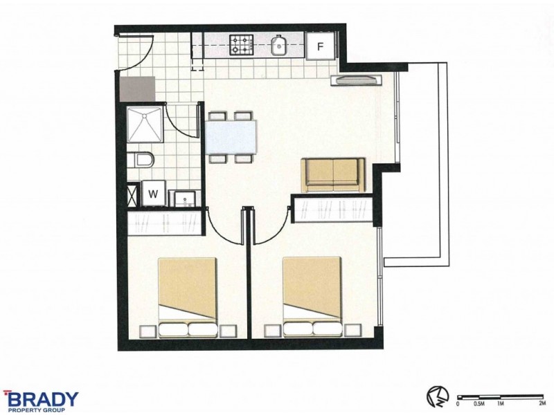 408/5 Sutherland Street, Melbourne VIC 3000 Floorplan
