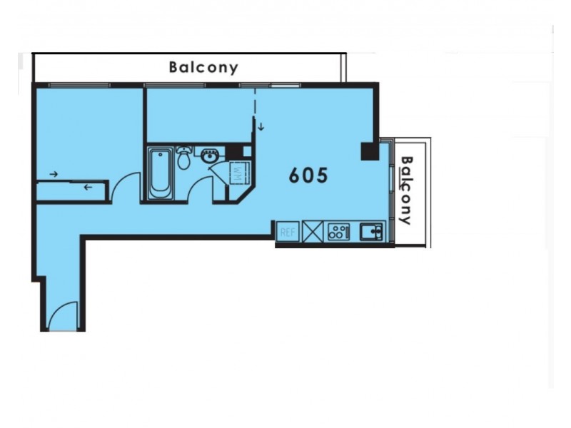 605/455 Elizabeth Street, Melbourne VIC 3000 Floorplan