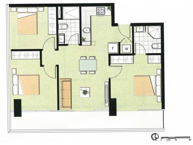 1506/8 Sutherland street, Melbourne VIC 3000 Floorplan