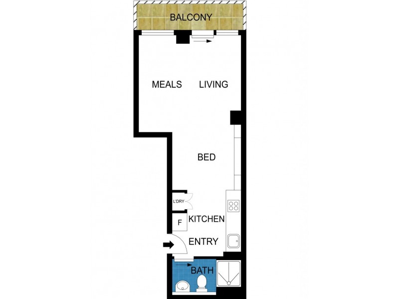 2506/350 William Street, Melbourne VIC 3000 Floorplan