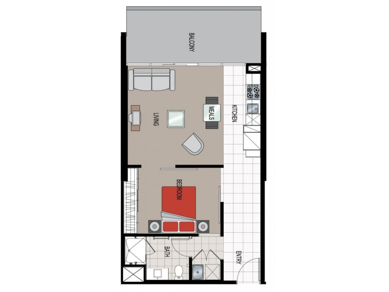 1404/8 Downie Street, Melbourne VIC 3000 Floorplan