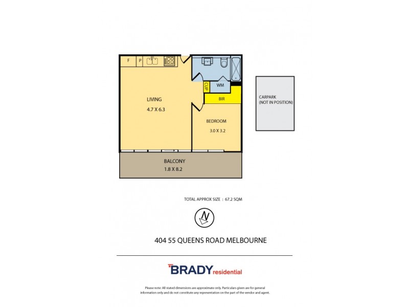 404/55 Queens Road, Melbourne VIC 3004 Floorplan