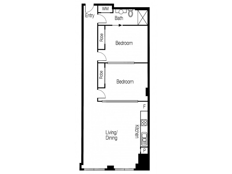 1105/270 King Street, Melbourne VIC 3000 Floorplan