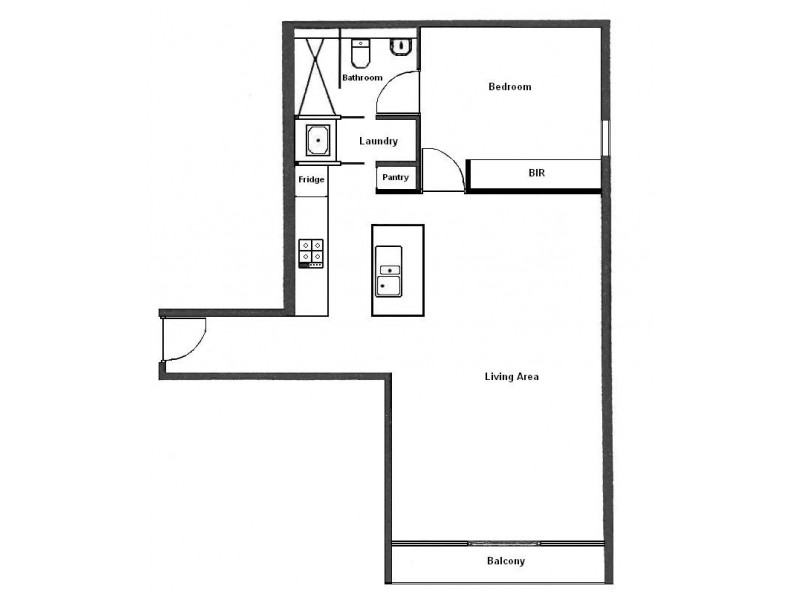 1401/22-40 Wills Street, Melbourne VIC 3000 Floorplan