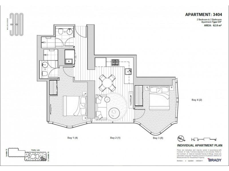 3404/371 Little Lonsdale Street, Melbourne VIC 3000 Floorplan