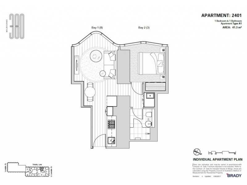 2401/371 Little Lonsdale Street, Melbourne VIC 3000 Floorplan
