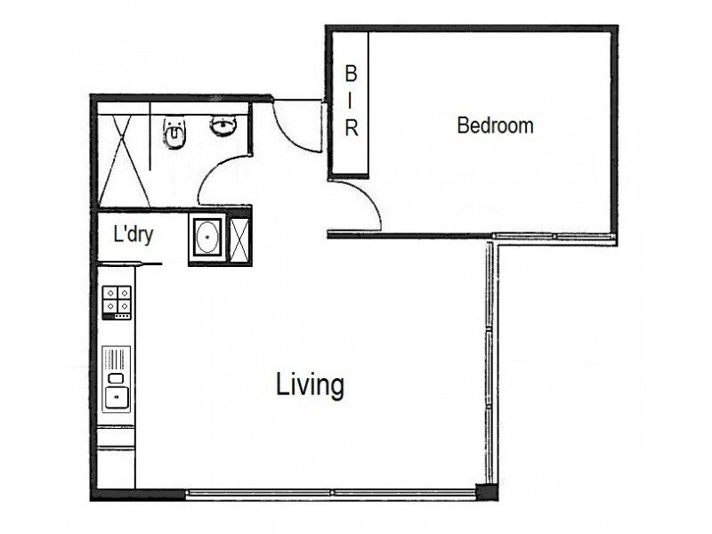 1502/22-40 Wills Street, Melbourne VIC 3000 Floorplan