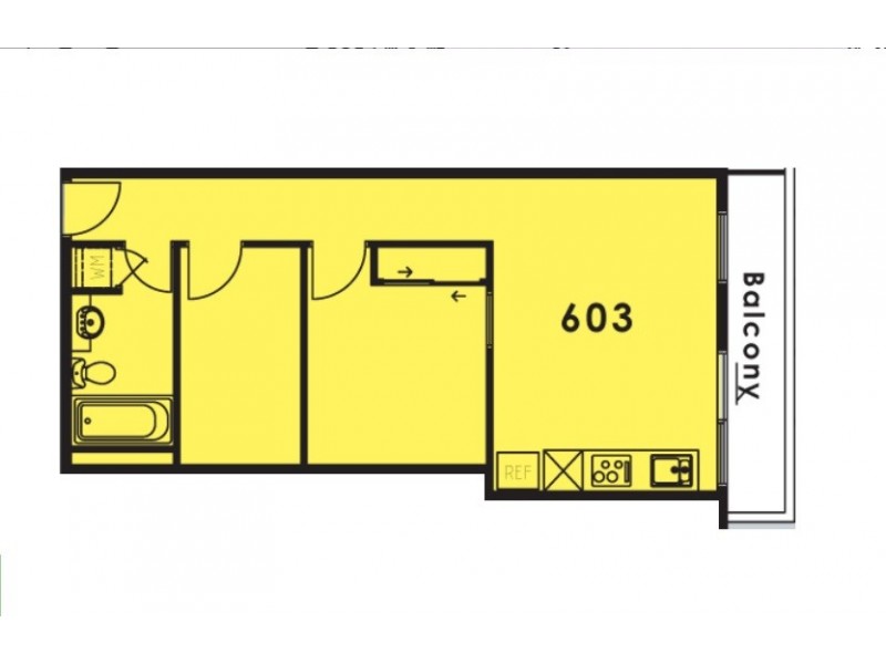 603/455 Elizabeth Street, Melbourne VIC 3000 Floorplan