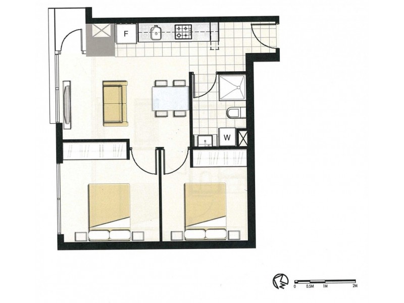 3401/5 Sutherland Street, Melbourne VIC 3000 Floorplan