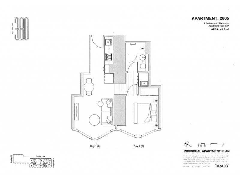 2605/371 Little Lonsdale Street, Melbourne VIC 3000 Floorplan